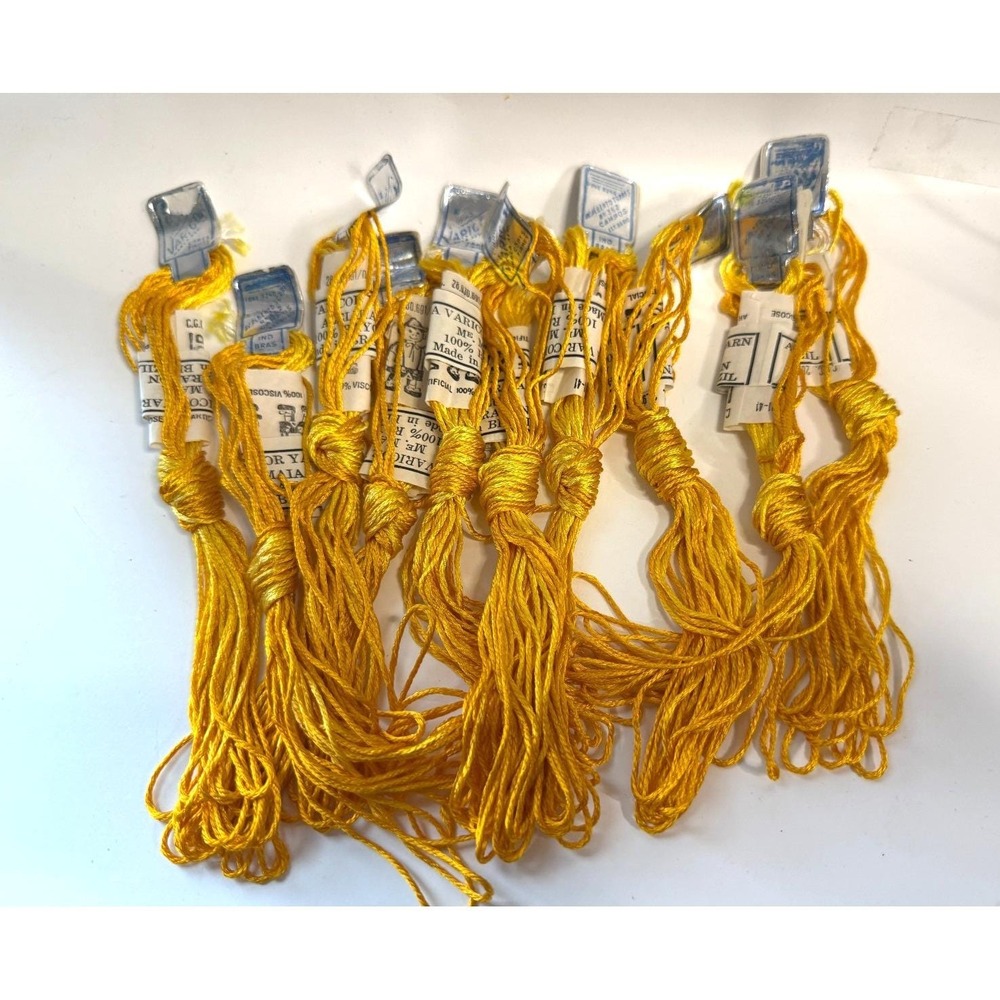 Vtg Varicor Mme MAIA Embroidery Thread yarn 10 Skeins 6 meters each #108 Brazil